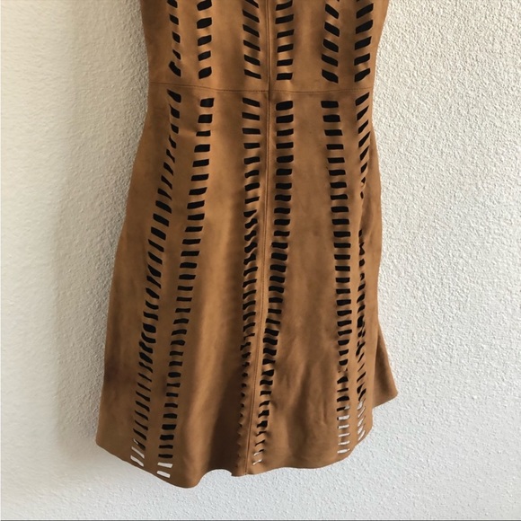 Maje Rigolette Perforated Suede Mini Dress - Picture 5 of 12